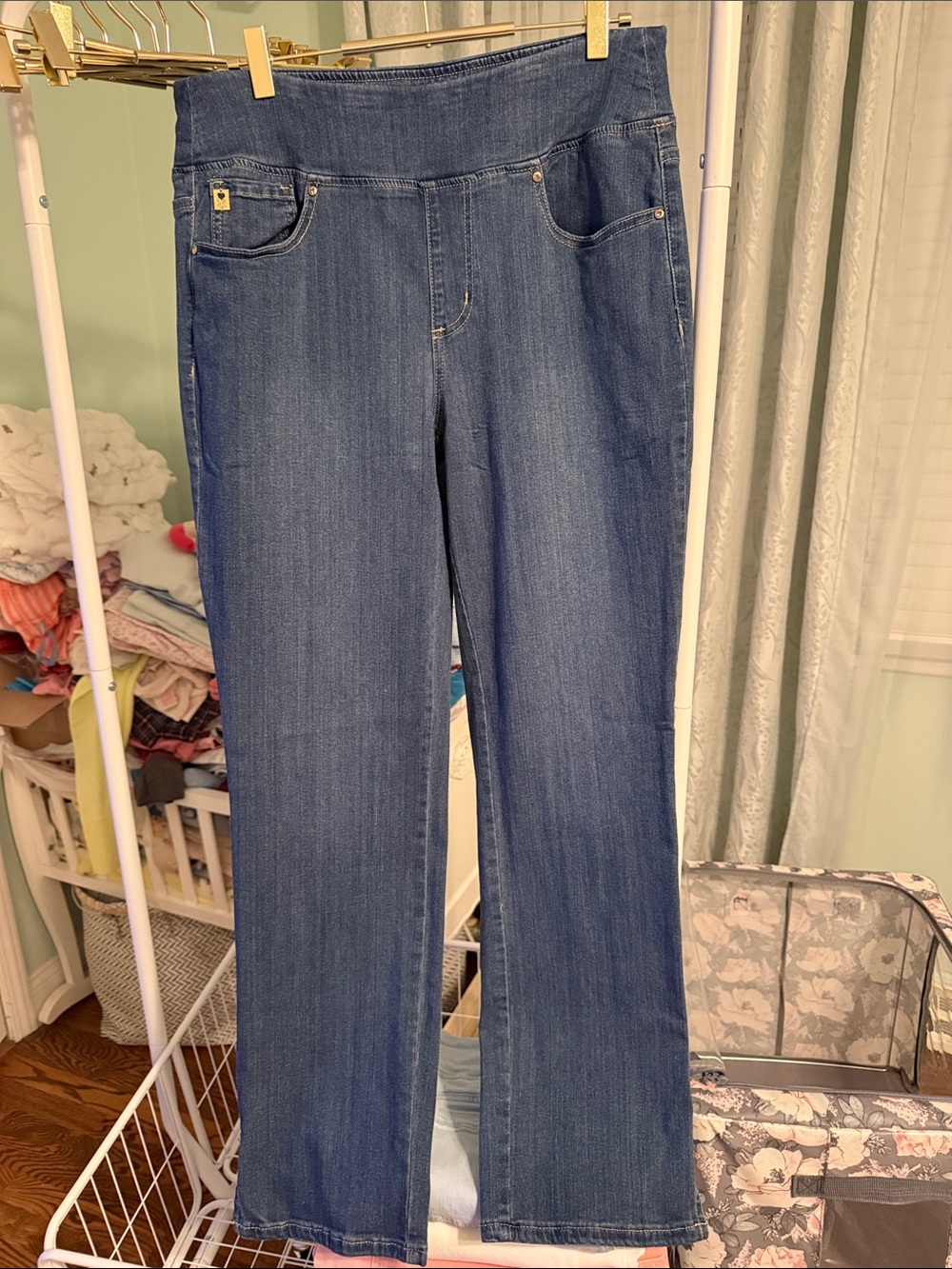 Triple Lux-Ankle slit jeans By Kim Gravel side